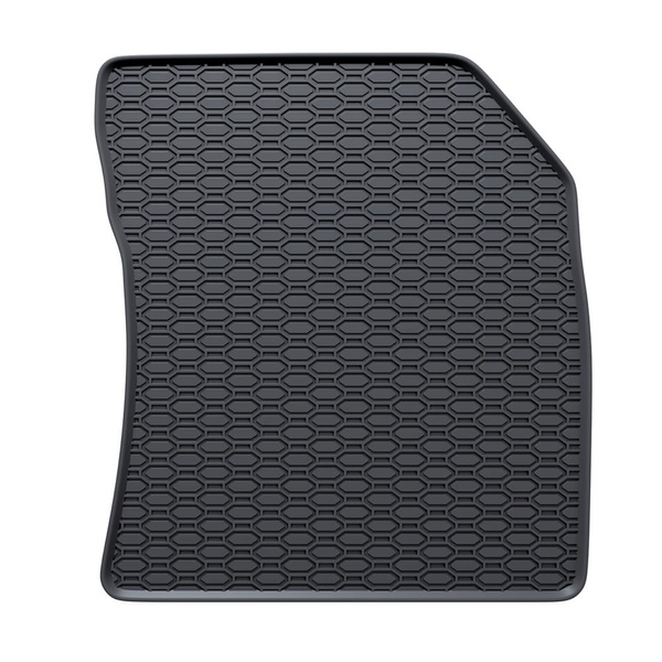 Tapis de sol en caoutchouc adapté pour Peugeot Partner III Van (2018-....) - tapis de voiture - noir - 2 pcs.