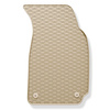 Tapis de sol en caoutchouc adapté pour Volkswagen Passat B5 Berline, SW (1996-2005) - tapis de voiture - beige - 4 pcs.