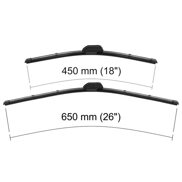 Balais d'essuie-glace de pare-brise adaptés pour Subaru Legacy V, VI Break, Berline (06.2009-2019) - balais plat