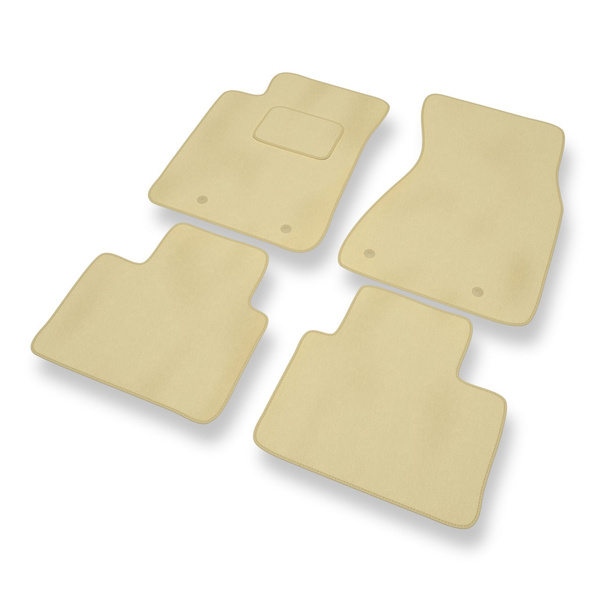 Tapis de Sol Velours adapté pour Audi A8 I D2 Berline (1994-2002) - Premium tapis de voiture - beige