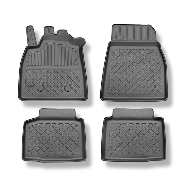 Tapis de sol en TPE adapté pour Dacia Bigster Full Hybrid (hybrid 155) SUV (03.2025-....) - tapis de voiture - noir