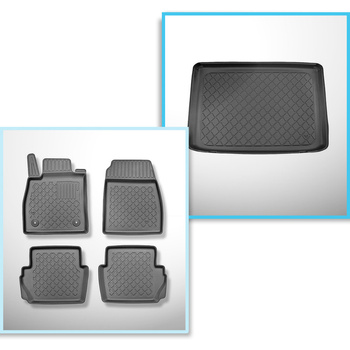 Kit tapis de coffre et tapis de voiture TPE pour: Ford Puma Crossover (10.2019-.
