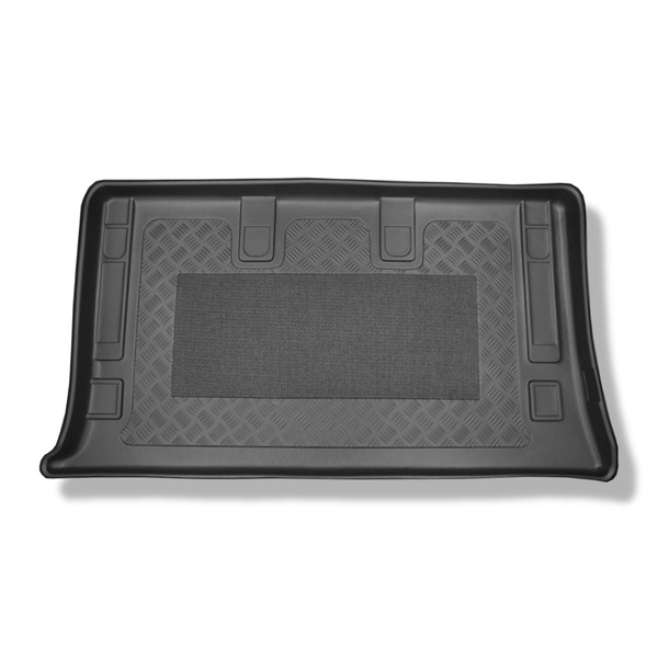 Tapis de coffre adapté pour Mercedes-Benz Vito W639 Van (08.2003-09.2014) - bac de coffre - protection de coffre voiture - version longue (empattement 3.200 mm; longueur de l’auto 5.008 mm); derriere 3e rangée de sieges