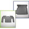 Kit tapis de coffre et tapis de voiture TPE pour: Tesla Model X SUV (01.2021-....) - 6 posti;II rangée;derrière 2ème rangée de sièges (3me rangée abaissée)