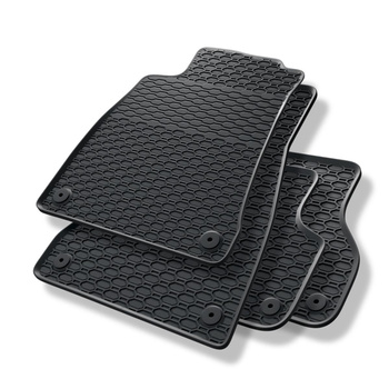Tapis de sol en caoutchouc adapté pour Audi A4 B9 (2015-....) - tapis de voiture - noir