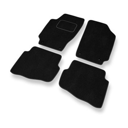 Tapis de Sol Velours adapté pour Skoda Fabia I Hayon, Break, Berline (1999-2007) - Premium tapis de voiture - noir
