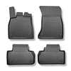 Tapis de sol en TPE adapté pour Audi Q5 II FY SUV (01.2017-....) - aussi pour la version hybride - tapis de voiture - noir