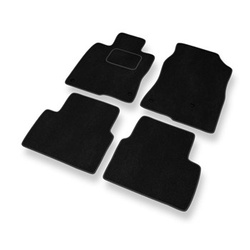 Tapis de Sol Velours adapté pour Honda Civic X Coupé, Hayon, Berline (2017-2021) 3 portes, 5 portes - Premium tapis de voiture - noir