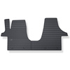Tapis de sol en caoutchouc adapté pour Volkswagen Transporter T5, T6 Caravelle (2003-2023) - tapis de voiture - noir