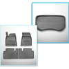 Kit tapis de coffre et tapis de voiture TPE pour: Tesla Model 3 Berline (2020-....) - coffre avant;2 et 4 roues motrices