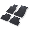 Tapis de sol en caoutchouc adapté pour BMW 5 G30, G31 Berline, Touring (2017-2024) - tapis de voiture - noir - 4 pcs.