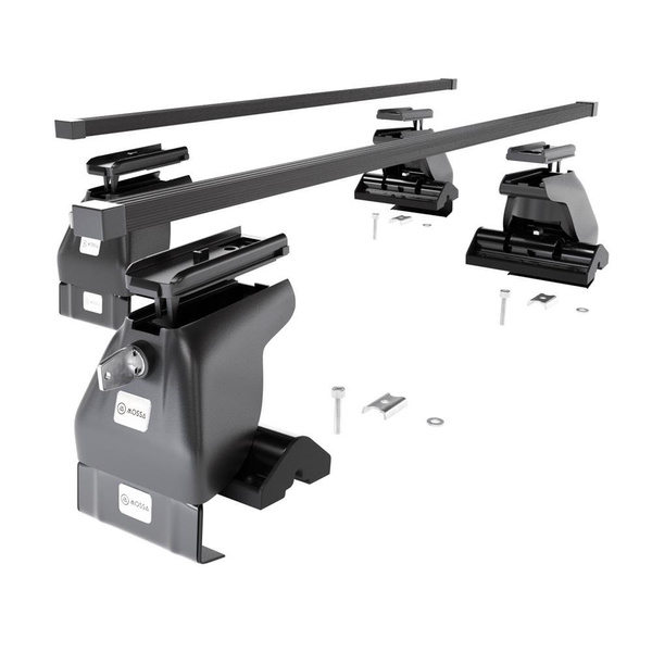 Barres de toit en acier adapté pour Kia Optima Berline (2006-2010) - Porte-Bagages de Voiture noir - toit normal