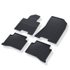 Tapis de sol en caoutchouc adapté pour Hyundai Tucson III SUV (2015-2020) - tapis de voiture - noir - 4 pcs.