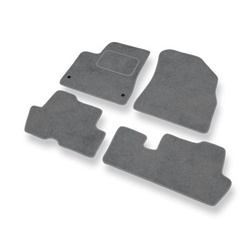 Tapis de Sol Velours adapté pour Peugeot 5008 I Monospace (2009-2016) - Premium tapis de voiture - gris