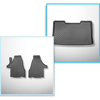 Kit tapis de coffre et tapis de voiture TPE pour: Volkswagen Caravelle T5 Van (2