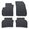 Tapis de sol en caoutchouc adapté pour Opel Insignia II Grand Sport, Sports Tourer (2017-2023) - tapis de voiture - noir - 4 pcs.