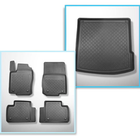 Kit tapis de coffre et tapis de voiture TPE pour: Mercedes-Benz GLE W166 Coupé (08.2015-10.2019)