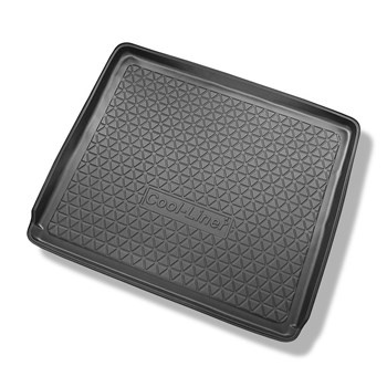 Tapis de coffre adapté pour Mercedes-Benz Classe E W211 Break (2003-10.2009) - bac de coffre - protection de coffre voiture - avec navigation, téléphone et variobox (sans cavités ; plus court de 15 cm par rapport au modèle standard)