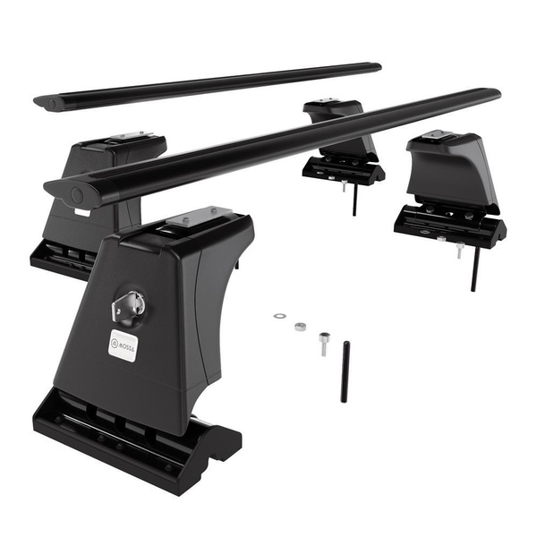 Barres de toit en aluminium adapté pour Citroen C5 Berline (2008-2017) - Porte-Bagages de Voiture noir - points de montage - (suivant le modèle de voiture ils peuvent se situer à différents endroits)