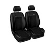 Housses de siège sur mesure adaptées pour Volkswagen Caddy III Cargo (2004-2015) seulement les sièges avant - deux simple - housse siege voiture - couverture siege - noir