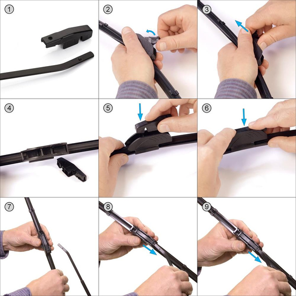 Balais d'essuie-glace de pare-brise adaptés pour Dacia Logan I Monospace, Pick-Up, Berline (07.2004-2012) - balais plat