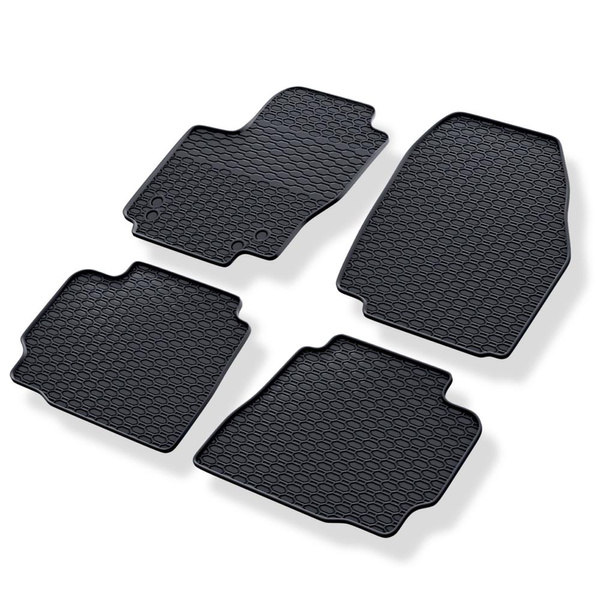 Tapis de sol en caoutchouc adapté pour Ford Mondeo IV Hayon, Break, Berline (2007-2014) - tapis de voiture - noir - 4 pcs.