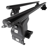 Barres de toit en aluminium adapté pour Audi A6 C5 Avant (1998-2004) - Porte-Bagages de Voiture noir - toit normal