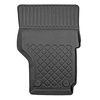 Tapis de sol en TPE adapté pour Volkswagen Amarok I Pick-Up (08.2010-05.2020) - cabine double - tapis de voiture - noir