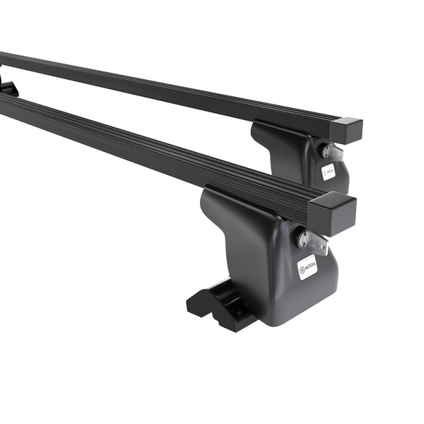 Barres de toit en acier adapté pour Fiat Ulysse mk II Monospace (2003-2010) - Porte-Bagages de Voiture noir - profil T