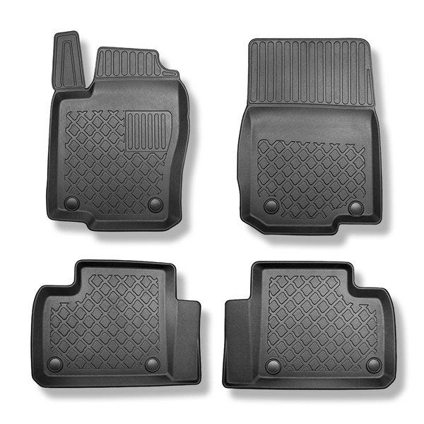 Tapis de sol en TPE adapté pour Mercedes-Benz Classe M W166 SUV (12.2015-10.2022) - tapis de voiture - noir