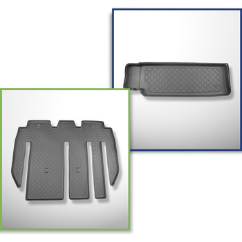 Kit tapis de coffre et tapis de voiture TPE pour: Tesla Model X SUV (01.2021-...