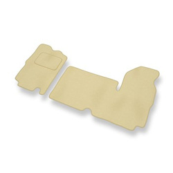 Tapis de Sol Velours adapté pour Renault Master II Van (1997-2010) 1+2 - Premium tapis de voiture - beige