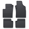 Tapis de sol en caoutchouc adapté pour Fiat 500 Hayon (2007-2024) - tapis de voiture - noir - 4 pcs.