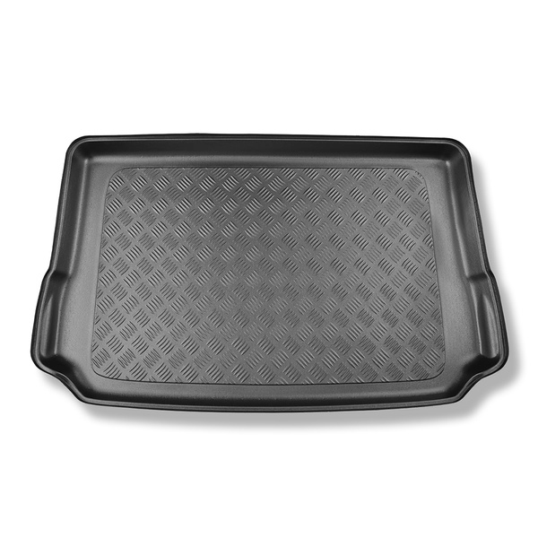 Tapis de coffre adapté pour Renault Captur II E-Tech Full Hybrid SUV (08.2022-....) - bac de coffre - protection de coffre voiture - coffre supérieur; plancher amovible en la position la plus haute