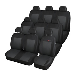 Housses de siège sur mesure adaptées pour Ford Transit Custom I Van (2012-2023) sur trois rangées de sièges - housse siege voiture - couverture siege - E3