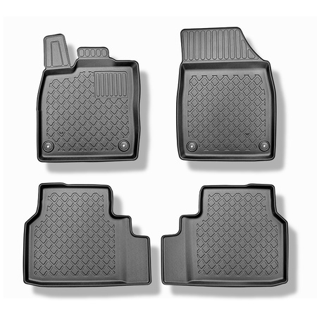 Tapis de sol en TPE adapté pour Audi Q4 e-tron SUV, Sportback (06.2021-....) - tapis de voiture - noir