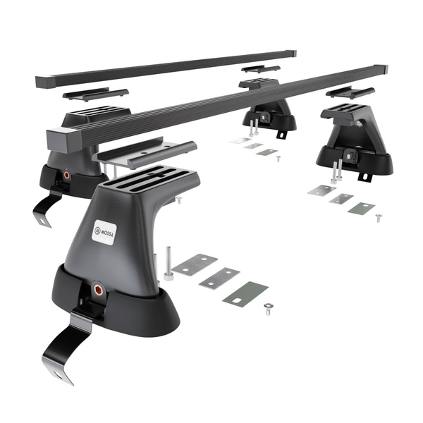 Barres de toit en acier adapté pour Volkswagen Passat B8 Berline (2015-2023) - Porte-Bagages de Voiture noir - toit normal