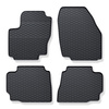 Tapis de sol en caoutchouc adapté pour Ford Mondeo IV Hayon, Break, Berline (2007-2014) - tapis de voiture - noir - 4 pcs.
