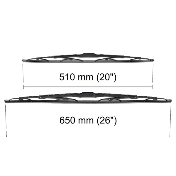 Balais d'essuie-glace de pare-brise adaptés pour Citroen Jumpy I Van (10.1995-01.2007) - balais standard