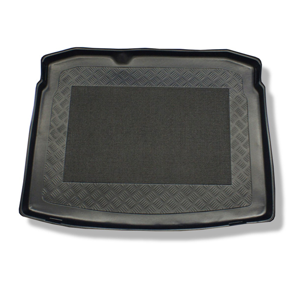 Tapis de coffre adapté pour Volkswagen Golf VI 5K Comfortline Hayon (09.2008-09.2012) - bac de coffre - protection de coffre voiture - avec roue de secours à usage temporaire ou kit de réparation