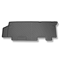 Tapis de sol en TPE adapté pour Volkswagen Caravelle T5, T6, T6.1 Van (2003-2024) - deuxième rangée - tapis de voiture - noir