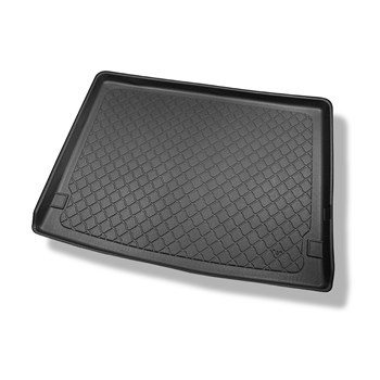 Tapis de coffre adapté pour Volkswagen Multivan T6.1 L2 Van (2019-....) - bac de coffre - protection de coffre voiture - empattement long; derriere 3e rangée de sieges; taille du tapis 124 cm large x 100 cm long