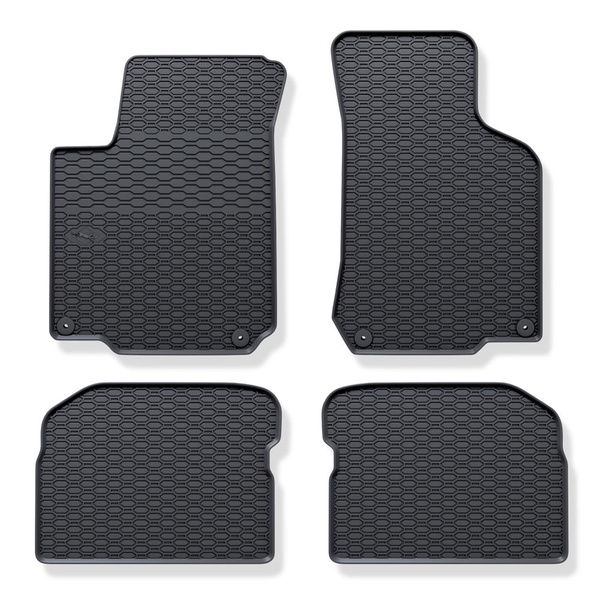 Tapis de sol en caoutchouc adapté pour Skoda Octavia I Break, Liftback (1996-2010) - tapis de voiture - noir - 4 pcs.