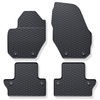 Tapis de sol en caoutchouc adapté pour Volvo V60 I Break (2010-2018) - tapis de voiture - noir - 4 pcs.