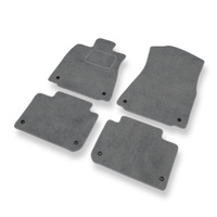 Tapis de Sol Velours adapté pour Lexus GS IV (2012-2020) - Premium tapis de voiture - gris