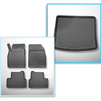 Kit tapis de coffre et tapis de voiture TPE PREMIUM pour: Chevrolet Cruze Hayon (08.2011-2016)