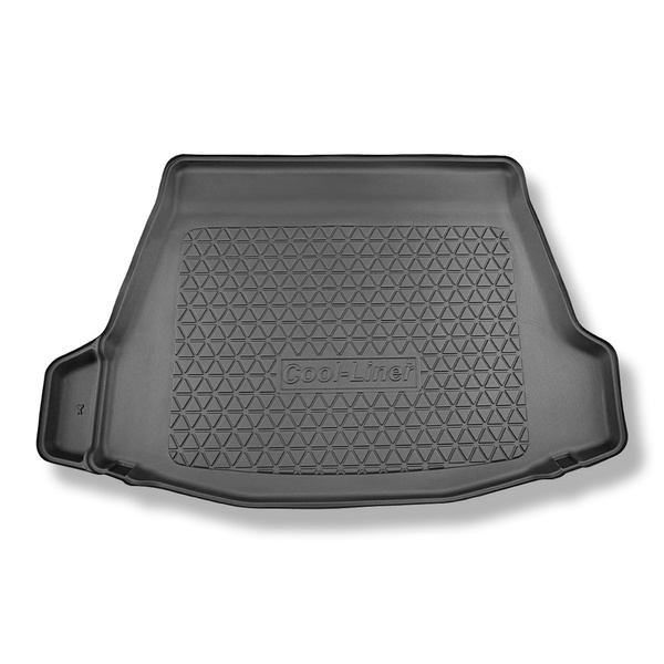 Tapis de coffre adapté pour Toyota bZ4X SUV (07.2022-....) - bac de coffre - protection de coffre voiture - coffre supérieur; plancher amovible en la position la plus basse; cavité gauche amovible dans les modèles avec caisson de graves