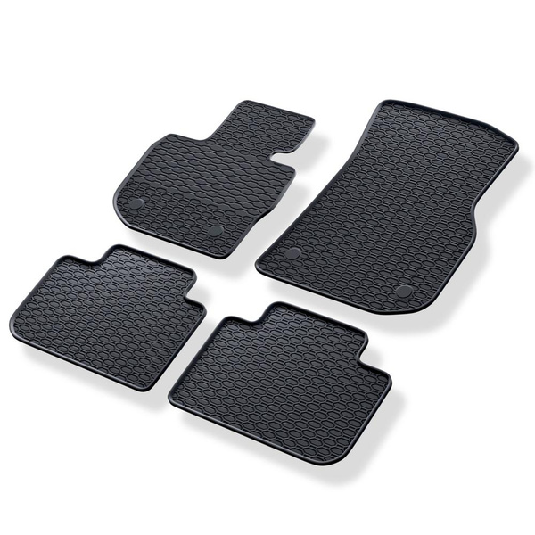 Tapis de sol en caoutchouc adapté pour BMW X3 G01 SUV (2017-2024) - tapis de voiture - noir - 4 pcs.