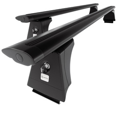 Barres de toit en aluminium adapté pour Volvo XC60 SUV (2008-2017) - Porte-Bagages de Voiture noir - rails intégrés