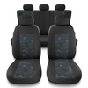 Housses de siège adaptées pour Peugeot 108 (2014-2017) - housse siege voiture universelles - couverture siege - UNE-BL